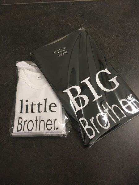 Bedrukte t-shirts little & big brother